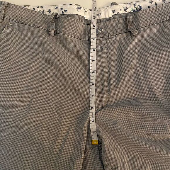 Brax Mens Bellevill Shorts Gray‎ Diamond Pattern Size 40 Stretch Chino Beach - Picture 12 of 15